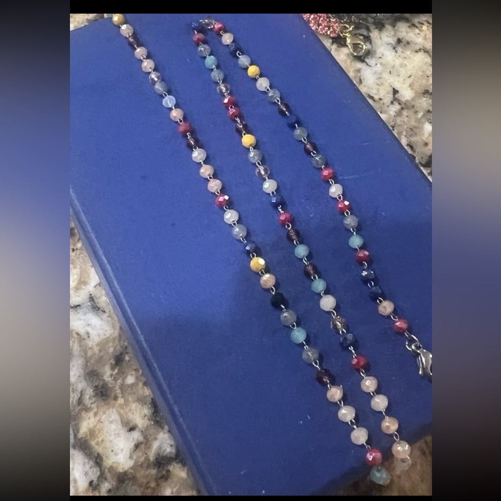 Gorgeous Multicolor Natural Gemstone Necklace - image 3